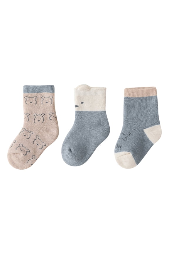 Women's Socks Infant Knit Bear Winter Fleece Slipper Indoor Acrylic Thick Socks, Women's Accessories Socks S