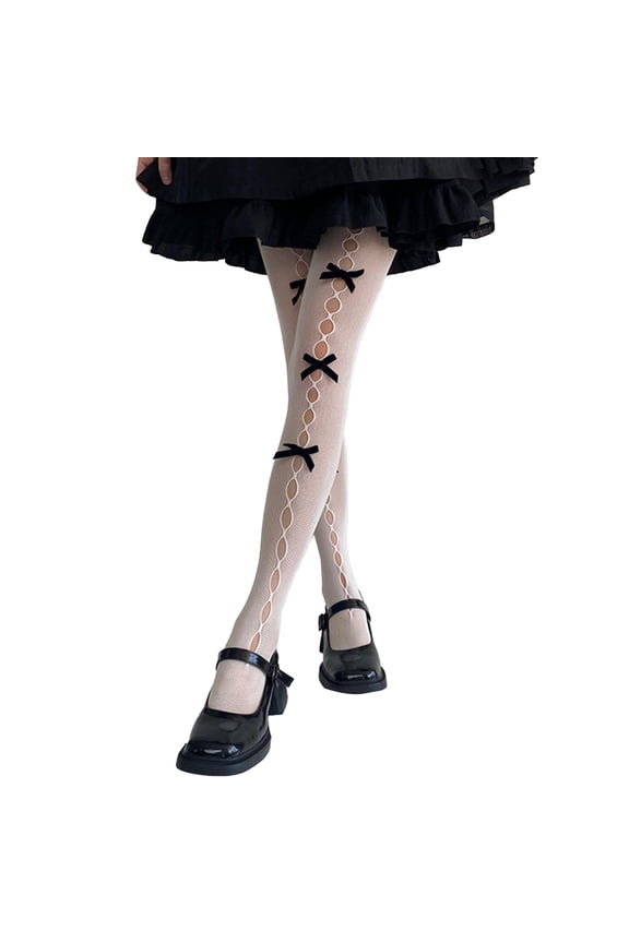 Women's Socks Lolita Bows Mesh Gothic Halloween Stockings