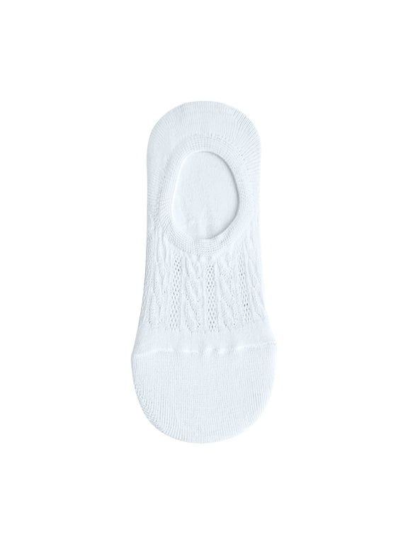 Womens Socks No Show Cotton Mesh Ventilated Non Slip Low Cut