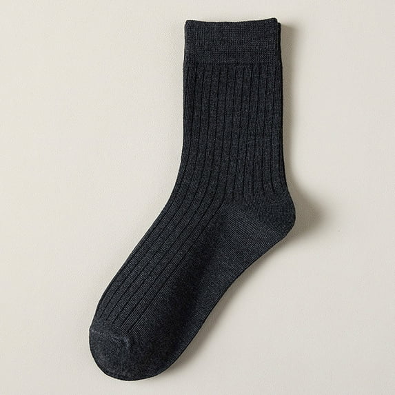 Women's Socks Solid Color Vertical Strip Socks Mid Tube Socks Classic Casual Comfort Cotton Socks,Gray Women's Accessories Socks