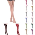 thumbnail image 1 of Women's Socks Thigh High Stockings Antiskid Silicone Lace Stay Up Semi Sheer Pantyhose Cute Socks, 1 of 6