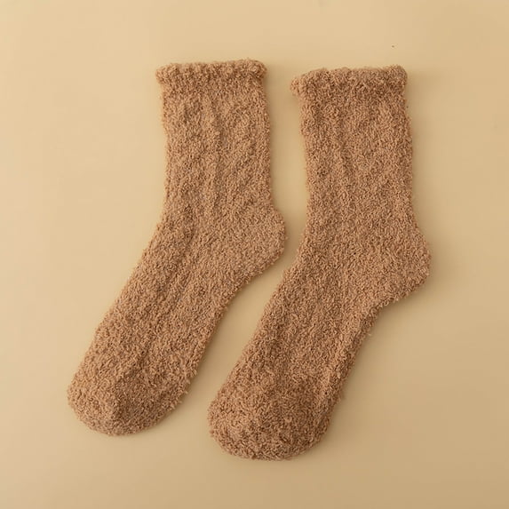 Women's Socks Warm Soft Winter Comfort Thickened Warm Sleeping Socks For Women,Brown Women's Accessories Socks