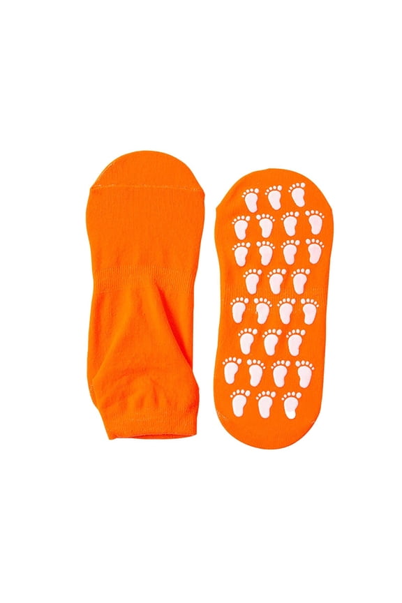 Women's Socks - Women's Non- Grip Socks for Yoga Dance and Indoor Home Use Comfortable Breathable Workout Socks,Orange