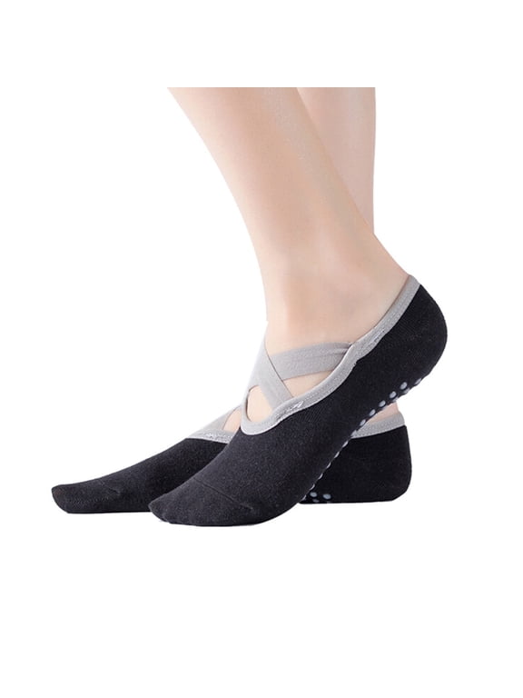 Womens Socks Yoga Anti Slip Bandage Ballet Dance Slipper Socks