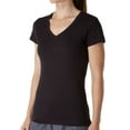 thumbnail image 1 of Women's Soffe 240V Juniors Short Sleeve V-Neck Tissue Tee (Black M), 1 of 1
