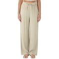 thumbnail image 1 of Women's Soft Brushed Fabric Drawstring Waist Wide-Leg Lounge Pants, 1 of 2