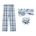 thumbnail image 1 of Women's Soft Capri Pajama Pants Cotton Plaid Pj Bottoms Printed Cute Sleep Lounge Long Shorts Lightweight, 1 of 2