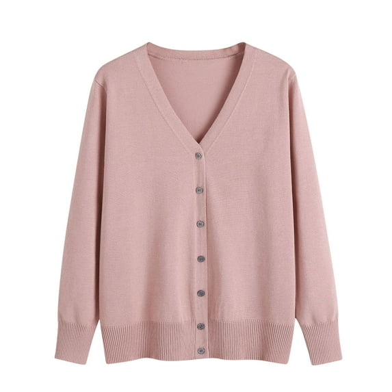 Women's Soft Cardigans Lightweight Casual Button Up Knitted Sweaters Cardigan Outerwear Long Sleeve Fall Coat
