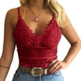 thumbnail image 1 of Women's Soft Casual Lace Crochet Spaghetti Strap Cami Crop Top Camisole, 1 of 5