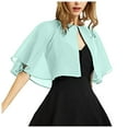 thumbnail image 1 of Women's Soft Chiffon Shawl Wraps For Evening Dress Wedding Cape Flapper Cover Up Shawl Neck Sweater Women Womens Scarf Blanket Jackets for Women Shawls with Pockets Ladies Wraps And Shawls Or Capes, 1 of 3