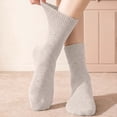 thumbnail image 1 of Women's Soft Combed Cotton Socks Mini Crew Socks Thin Seamless Viscose Bamboo Cotton Soft Cozy Casual Cute Above Ankle 3 Pairs(Beige,One Size), 1 of 4