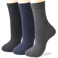 thumbnail image 1 of Women's Soft Combed Cotton Trouser Dress Socks Thin Socks 3 Pairs Women Crew Socks Above-Ankle, 1 of 5