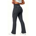 thumbnail image 1 of Women's Soft Comfortable Cargo Pants Elastic Waist Multi Pockets Athletic Activewear Hiking Utility Outdoor Fitness Dark Gray XL(XL), 1 of 6