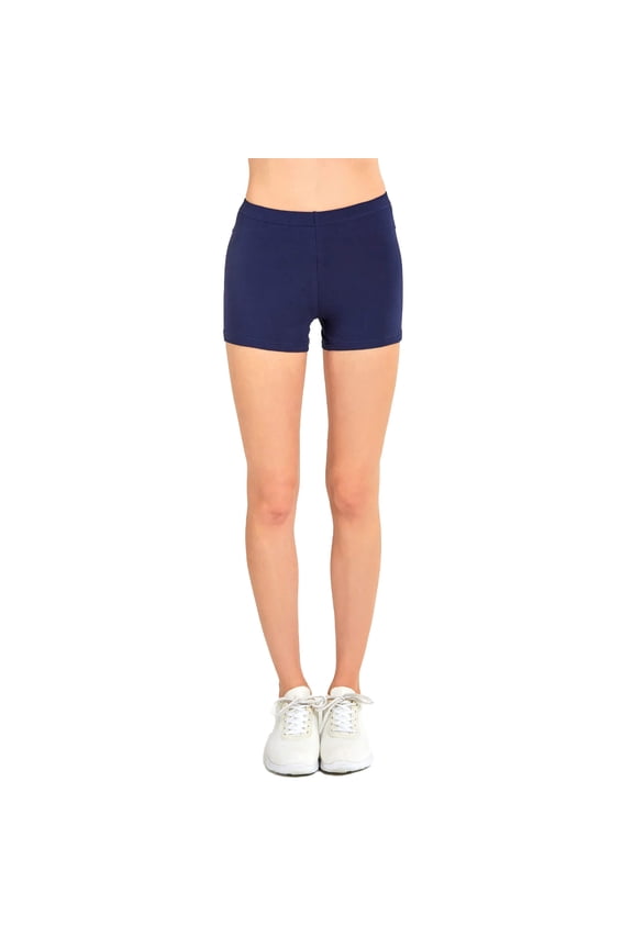 Women's Soft Cotton 12 Inch Outseam Shorts, Navy-XL, 1 Pack