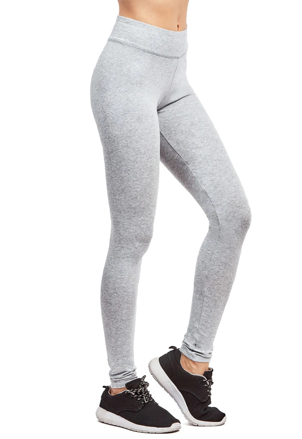 Women's Soft Cotton Leggings, Charcoal Gray S, 1 Pack 