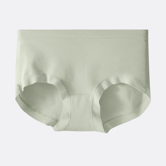 Women's Soft Cotton Underwear - Mid Waist Seamless Sport Panties Breathable Briefs Womens Tummy Underwear Green M