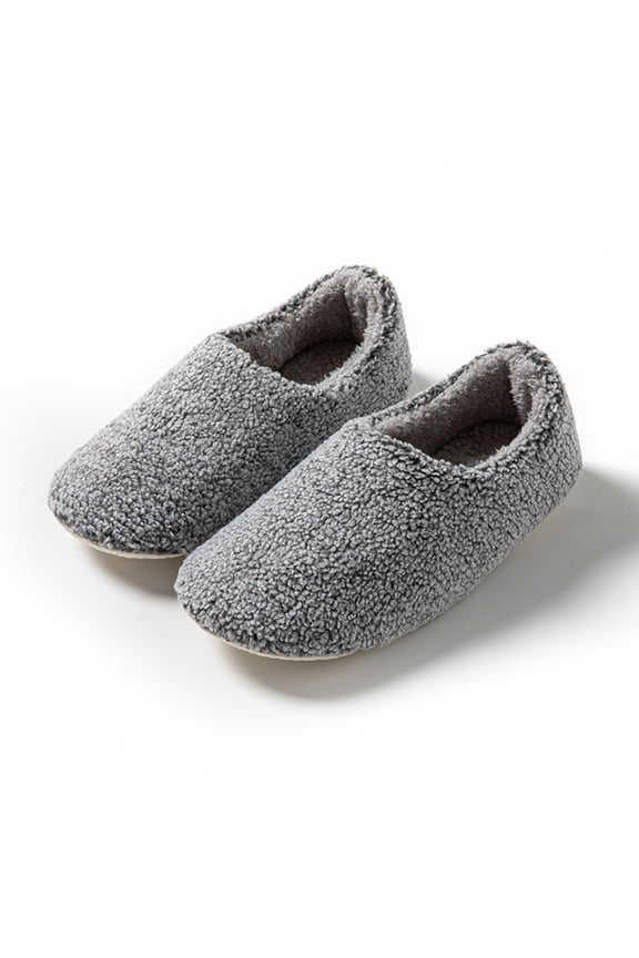 Women's Soft Curly Full Slippers Memory Foam Lightweight House Shoes Cozy Shower Shoes with Polar Fleece Lining