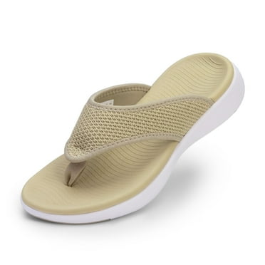 BURUDANI Women's Soft Cushion Flip Flops Thong Sandals Slippers for Indoor and Outdoor with Arch Support