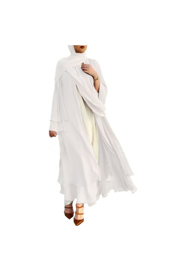 Women's Soft And Elegant Chiffon Solid Cardigan Loose Long Cardigan Fall Half Wool Coats for Women Hoodie Zipper Sleeveless Jacket Extra Long down Vest And Vest Womens tail Vest Quilted Vest Juniors