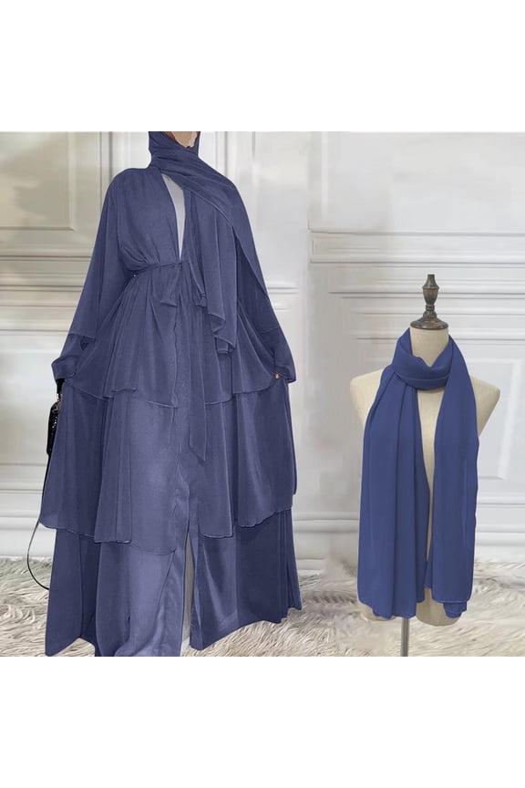 Women's Soft And Elegant Chiffon Solid Layered Cardigan Loose Long Cardigan Knee Length Cardigan Long Kimono Womens Stripped Cardigan Summer Sweaters for Women Open Front Textu Cardigan Summer Light