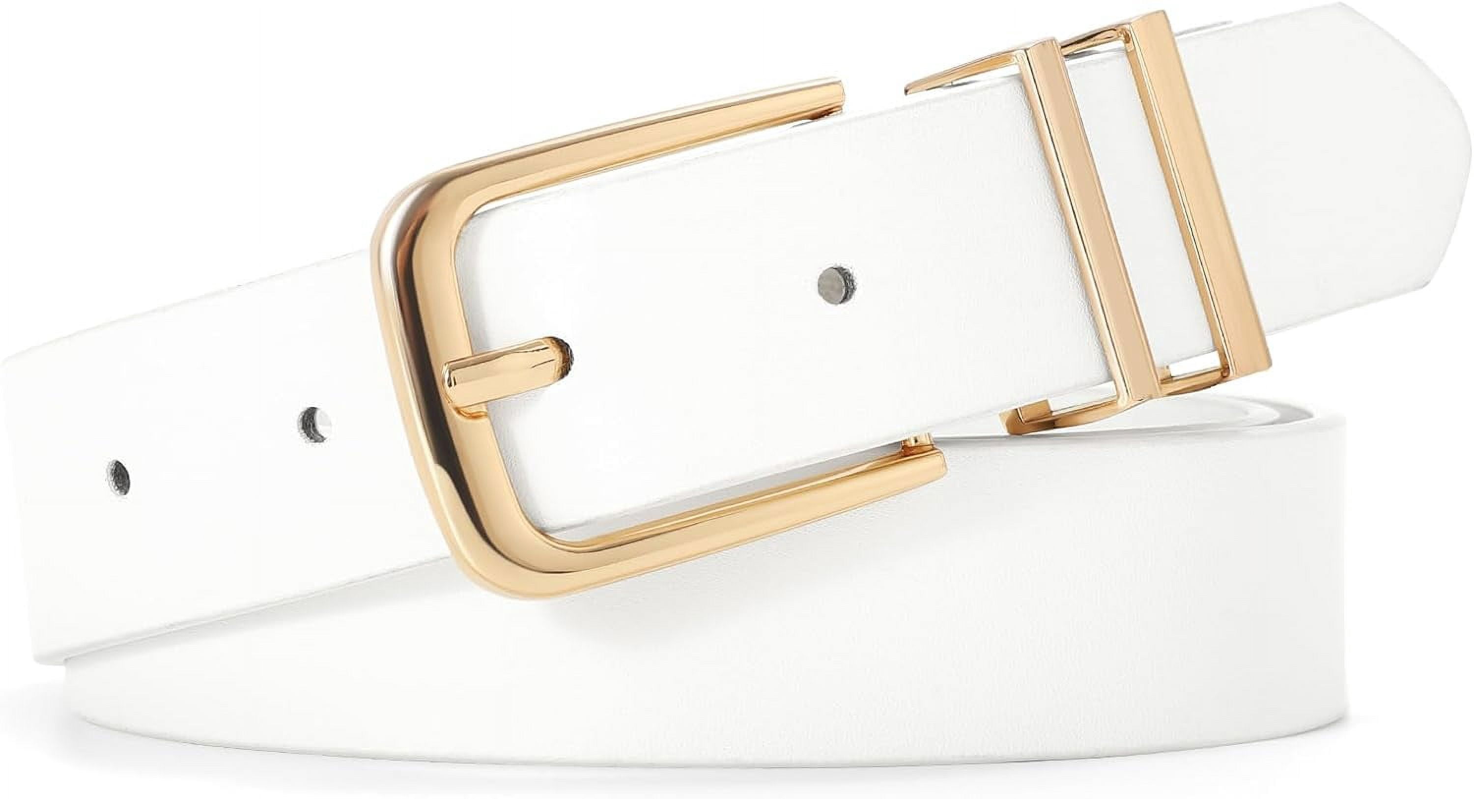 Faux Leather Waist Belt with Gold Buckle for Jeans Dresses Pants Amazon.com: Women Belt for Jeans Pants Ladies Leather Belt  main image 4