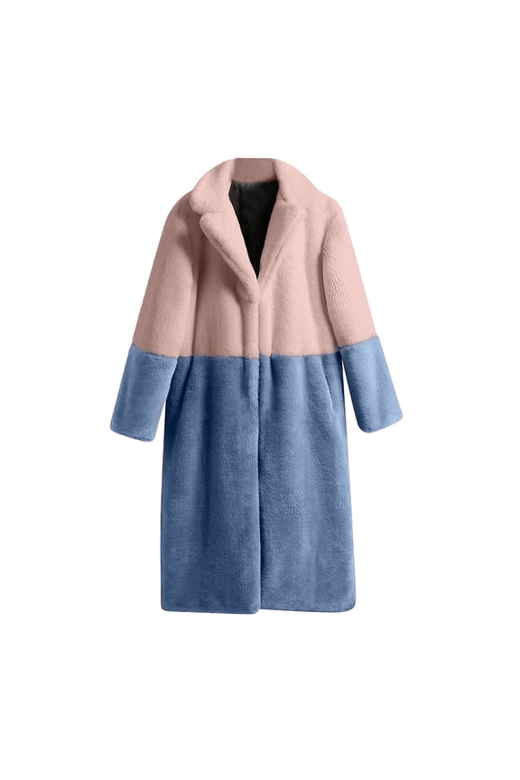Women's Soft Faux Teddy Fuzzy Warm Long Overcoat Open Front Cardigan Lapel Collar Long Sleeve Loose Fit Jacket Coat