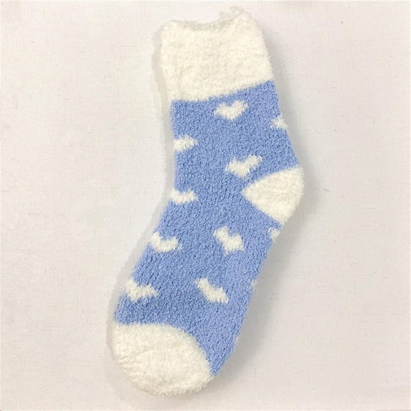 Women's Soft Fluffy Warm Bed Socks Ladies Winter Love Coral Velvet Ladies Home Floor Slipper Plush Thicken Fuzzy Fleece Socks