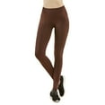 thumbnail image 1 of Women's Soft Full Length Workout Leggings Yoga Opaque Slim Pants Brown, 1 of 2