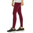 thumbnail image 1 of Women's Soft Full Length Workout Leggings Yoga Opaque Slim Pants Plus Size Burgundy, 1 of 2
