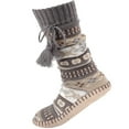 thumbnail image 1 of BambooMN Women's Knit Gripper Slipper Socks with Tassel - Ultimate Grey - 1 Pair, 1 of 6