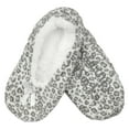 thumbnail image 1 of Women's Soft Fuzzy Light Cheetah Print Non-Slip Lined Slip-On Slippers Socks, Indoor Comfy House Slippers, Size Large, 1 Pair, 1 of 5