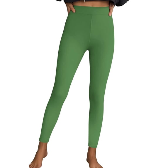 Women's Soft High Waisted Ankle Length Leggings Solid-Color Stretch Leggings For Fitness, Running, And Leisure Wear 20+ Colors