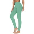 thumbnail image 1 of Women's Soft High Waisted Yoga Pants Full-Length Leggings Stretch Workout Pants Yoga Pants with Pockets for Women S-78 Mint Green L, 1 of 4