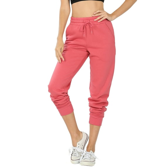Women's Soft Joggers Drawstring Elastic Waistband Sweatpants Workout Lounge Pants