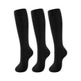 thumbnail image 1 of Women's Soft Knee-High Dress Socks, Combed Cotton with Comfortable Elastic Cuff, 3-Pair Pack, 1 of 8