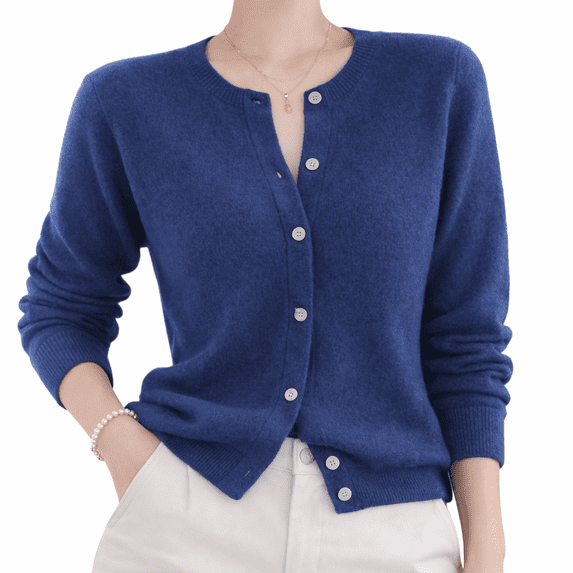 Women’s Soft Knit Button Front Cardigan, Long Sleeve Lightweight Cozy Sweater Top for Fall Winter