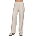 thumbnail image 1 of Women's Soft Knit Long Pants with Elastic Waist Brushed Heavy Rib Fabric, 1 of 5