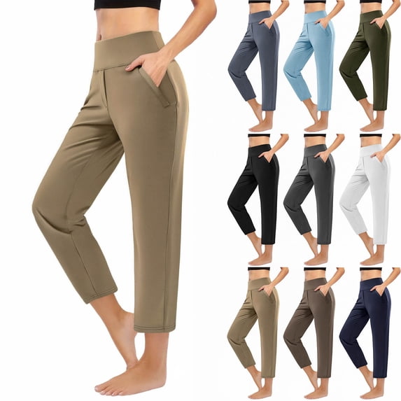 Women's Soft Knit Mid Waisted Yoga Pants, Tummy Control Skinny Fit Leggings, 4-Way Stretch Moisture Wicking Fabric, Workout Lounge Everyday Casual | TruBelle,Navy XL
