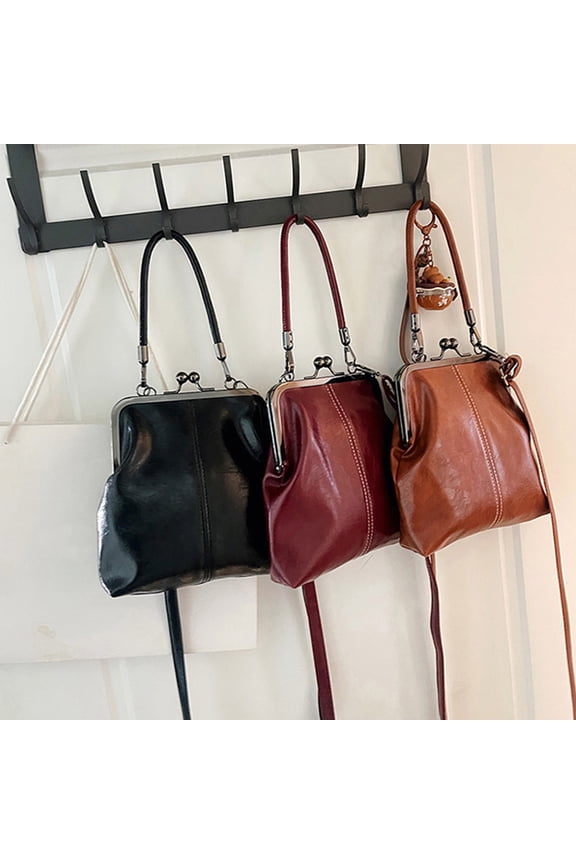 Womens Soft Leather Shoulder Crossbody Bag Spring Nostalgic Handbag, Single Strap, Lightweight, Versatile Everyday Purse Time-Limited Price Slashes & Steals
