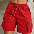 thumbnail image 1 of Women's Soft Lightweight Casual Pants with Pockets, Elastic Waist Drawstring Solid Color Comfort Fit, Cropped Shorts for Women, Summer Lounge Beach Athletic Work, Womens Capris, 1 of 6