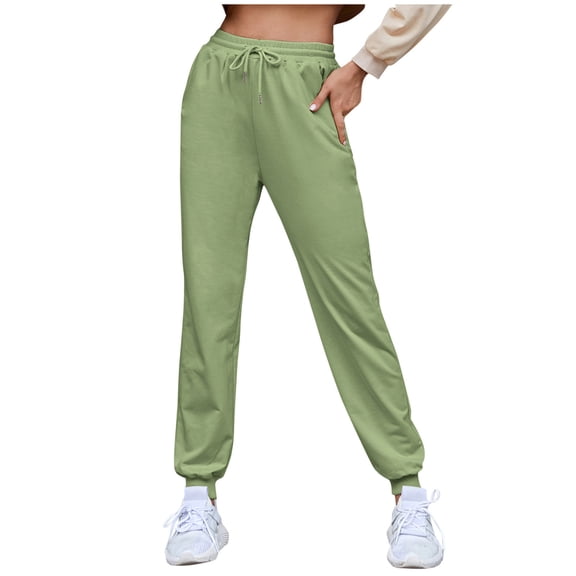 Women's Soft Lightweight Skinny Solid Soft Stretch Pockets Sweatpants