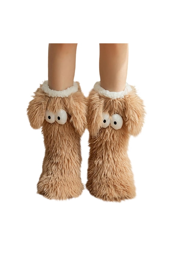 Women’s Soft Non-Slip Floor Socks, Fuzzy Warm Sleeping Socks - Fashion Home Lounge Socks for Winter Christmas, Cozy Indoor Foot Warmers, Easy-Care 1-Pair Pack
