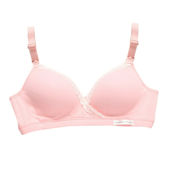 Women's Soft Nursing Bra for Breastfeeding Comfort Support Wireless Seamless Maternity Bralette with Adjustable Straps