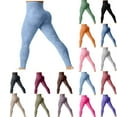 thumbnail image 1 of Women's Soft Nylon Tummy Control High Waist Yoga Pants, Peach Fit Lifting Booty Shaping, Squat Proof Seamless Compression, Workout, Running, Lounge, Daily Wear, Yoga | TruBelle,Purple S, 1 of 3