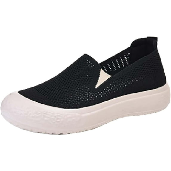 Women's Soft Orthopedic Shoes Breathable Woven Go Walking Slip On Foam Shoes Arch Support Casual Shoes for Youth Girls