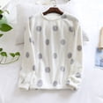 thumbnail image 1 of Women's Soft Pajama Tops Warm Winter Thickened Flannel Sleepwear Fuzzy Fleece Pullover Loungewear Shirts New White M, 1 of 4