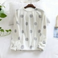 thumbnail image 1 of Women's Soft Pajama Tops Warm Winter Thickened Flannel Sleepwear Fuzzy Fleece Pullover Loungewear Shirts New White XXL, 1 of 4