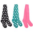 thumbnail image 1 of Women's Soft Plush Cozy Warm Plush Microfiber Fuzzy Knee High Solid Color Polka Dot Socks - Assortment 3 - 3 Pair Value Pack, 1 of 4