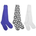 thumbnail image 1 of Women's Soft Plush Cozy Warm Plush Microfiber Fuzzy Knee High Solid Color Polka Dot Socks - Assortment 5 - 3 Pair Value Pack, 1 of 4