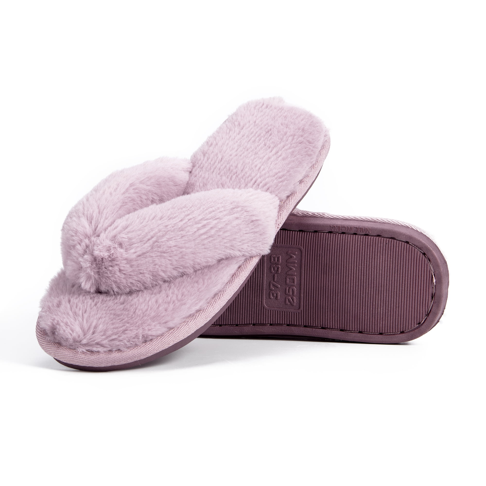 Women's Memory Foam Slippers - Best Indoor and Outdoor Open Toe Fleece House  Butterfly Tie Shoes for Wide Feet - (As Is Item) - Bed Bath & Beyond -  10865746